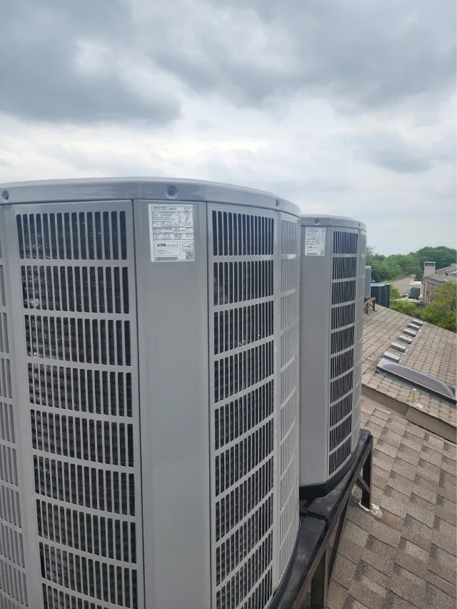 Commercial air conditioning on the roof top